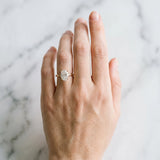 Yellow gold Oval Diamond Solitaire Ring with Slim Band and Four-Prong Setting_15