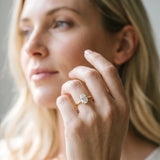 Yellow gold Oval Diamond Solitaire Ring with Slim Band and Four-Prong Setting_17