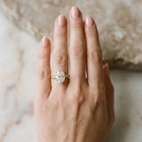 Yellow gold Oval Diamond Solitaire with Pave Band and Six-Prong Setting_12