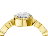 Yellow gold Oval Milgrain Marquise Diamond Twist Band Ring_45