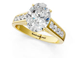 Yellow gold Oval Solitaire Channel-Set Diamond Engagement Ring with Four-Prong Setting_33