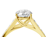Yellow gold Oval Solitaire Channel-Set Diamond Engagement Ring with Four-Prong Setting_36
