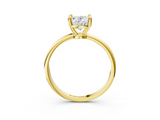 Yellow gold Oval Solitaire Diamond Ring with 4-Prong Setting on a Classic Band_6