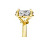 Yellow gold Oval Solitaire Diamond Ring with 4-Prong Setting on a Classic Band_8