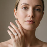 Yellow gold Oval Solitaire Diamond Ring with Channel-Set Baguette Band and Four-Prong Setting_14
