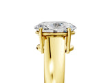 Yellow gold Oval Solitaire Diamond Ring with Tapered Band and Four-Prong Setting_54