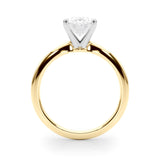 10K Yellow Gold 3.09 Carat E VS1 Oval Solitaire Engagement Ring with Classic Band and Four-Prong Setting