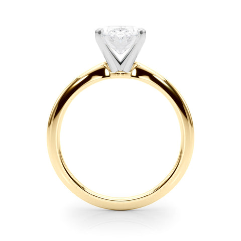 10K Yellow Gold 2.59 Carat F VS1 Oval Solitaire Engagement Ring with Classic Band and Four-Prong Setting