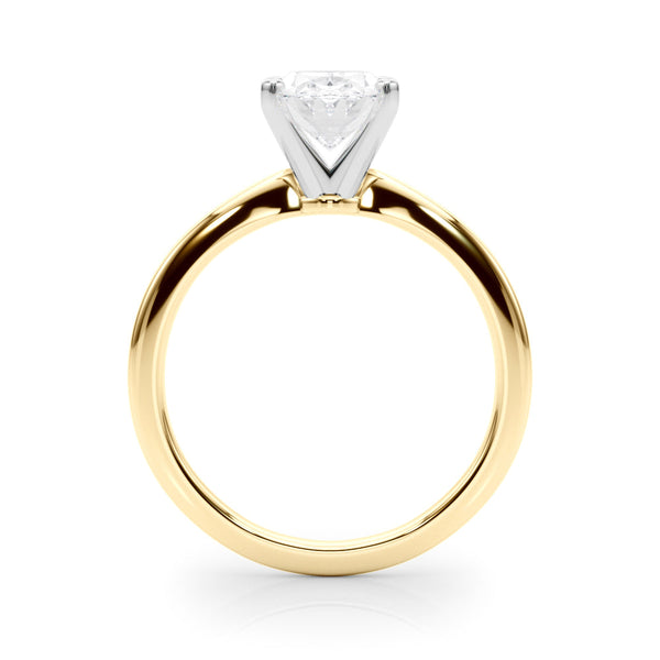 14K Yellow Gold 2.51 Carat F VS1 Oval Solitaire Engagement Ring with Classic Band and Four-Prong Setting