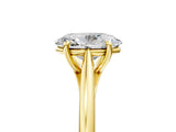 Yellow gold Oval Solitaire Engagement Ring with Four-Prong Setting and Classic Band 1