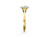 Yellow gold Oval Solitaire Engagement Ring with Four-Prong Setting and Classic Band 4