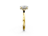 Yellow gold Oval Solitaire Ring with Four-Prong Setting on a Classic Band_34