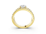 Yellow gold Oval Solitaire Split Shank Pave Diamond Ring_51