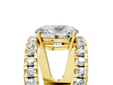 Yellow gold Oval Solitaire Split Shank Pave Diamond Ring_53
