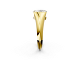Yellow gold Oval Solitaire Tension Set Diamond Ring_22