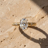 Yellow gold Oval Solitaire Twisted Band Prong Set Engagement Ring_16