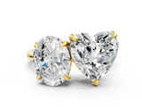 Yellow gold Oval and Heart Toi Moi Ring with Prong Setting and Plain Band_13