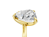 Yellow gold Oval and Heart Toi Moi Ring with Prong Setting and Plain Band_18