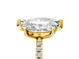Yellow gold Oval and Marquise Toi Moi Ring with Prong Setting and Micro Pave Band 5