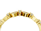 Yellow gold Pavé Cushion Diamond Cluster Eternity Band with Prong Setting_68