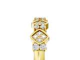 Yellow gold Pavé Cushion Diamond Cluster Eternity Band with Prong Setting_69