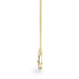 Yellow gold Pavé Cushion Link Pendant with Shared Prong Setting 1