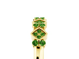 Yellow gold Pavé Cushion Peridot Cluster Eternity Band with Prong Setting_23