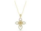 Yellow gold Pavé Marquise Diamond Cross Pendant_34