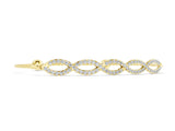 Yellow gold Pavé Marquise Infinity Chain Bracelet with Bezel Prong Setting_14