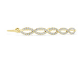 Yellow gold Pavé Marquise Infinity Chain Bracelet with Bezel Prong Setting_4