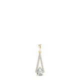 Yellow gold Pavé Marquise Prong Pendant 1