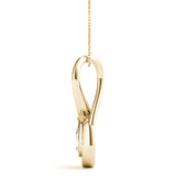 Yellow gold Pavé Pear Prong Pendant 2