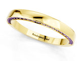 Yellow gold Pavé Round Amethyst Channel Set Band_19