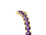 Yellow gold Pavé Round Amethyst Chevron Band with Shared Prong Setting_11