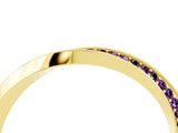 Yellow gold Pavé Round Amethyst Twist Band_10