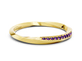 Yellow gold Pavé Round Amethyst Twist Band_29