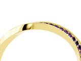 Yellow gold Pavé Round Amethyst Twist Band_33