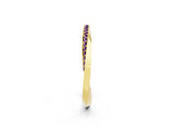 Yellow gold Pavé Round Amethyst Twist Band_35