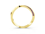 Yellow gold Pavé Round Amethyst Twist Band_9