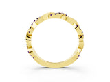 Yellow gold Pavé Round Amethyst Twist Eternity Band with Shared Prong Setting_21