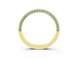 Yellow gold Pavé Round Aquamarine Channel Set Band_21