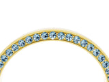 Yellow gold Pavé Round Aquamarine Channel Set Band_22