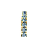 Yellow gold Pavé Round Aquamarine Half Eternity Band with Shared Prong Setting_11