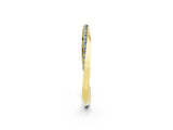 Yellow gold Pavé Round Aquamarine Twist Band_26
