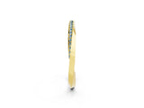 Yellow gold Pavé Round Aquamarine Twist Band_27