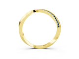 Yellow gold Pavé Round Aquamarine Twist Band_28