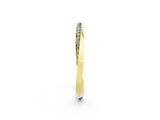 Yellow gold Pavé Round Aquamarine Twist Band_38