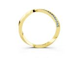 Yellow gold Pavé Round Aquamarine Twist Band_9