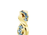 Yellow gold Pavé Round Aquamarine Twist Eternity Band with Shared Prong Setting_35