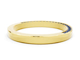 Yellow gold Pavé Round Blue Sapphire Channel Set Band_18